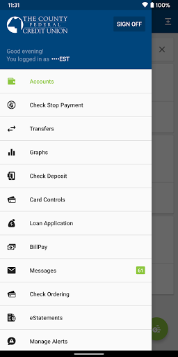 CountyMoGO Mobile Banking Screen 2