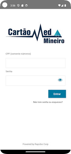 Android application Cartão Med Mineiro screenshort