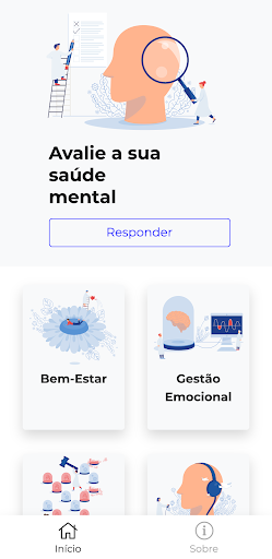 Android application P5 Saúde Mental screenshort