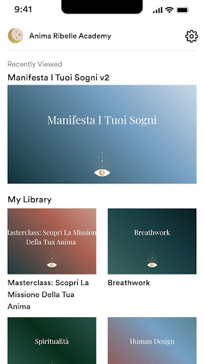 Android application Anima Ribelle Academy screenshort