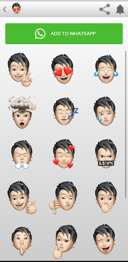 Android application Memoji Sticker Share screenshort