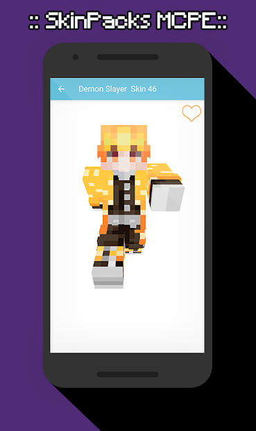 Capture 10 SkinPacks Demon slayer for Minecraft android
