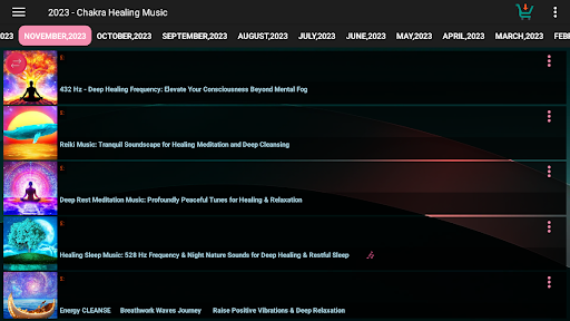 Screenshot of Chakra Healing Music