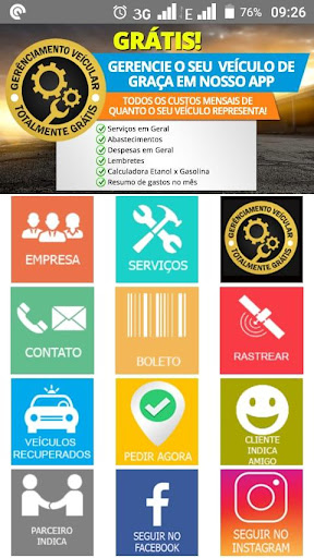 Android application RastreioCar screenshort