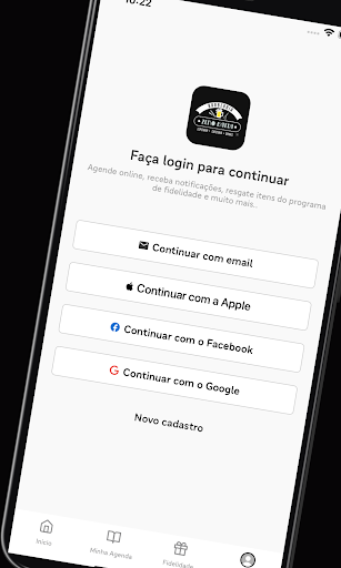 Android application Barbearia Zero Baixa screenshort
