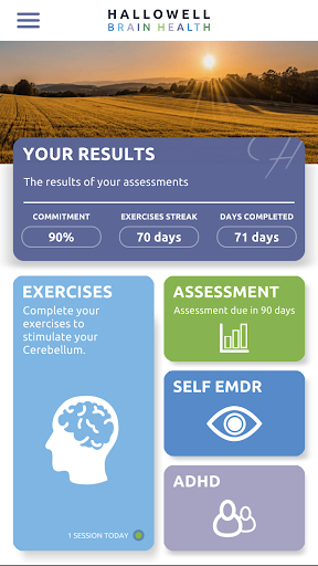 Android application Hallowell Brain Health screenshort