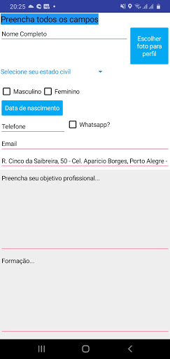 Gerador de Currículo