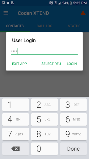 Android application Codan XTEND screenshort