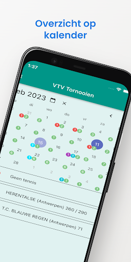 Tennismanager.be Screen 2