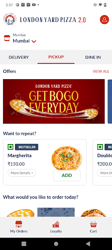 Android application London Yard Pizza 2.0 screenshort