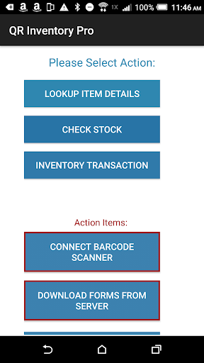 Android application QR Inventory Pro screenshort