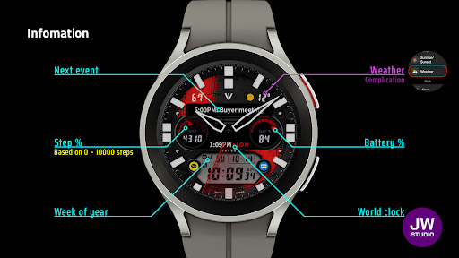 JW080 jwstudio watchface Screen 2