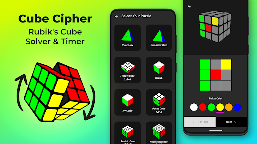Android application Cube Cipher - Cube Solver screenshort