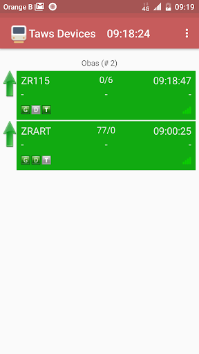 Android application Taws Devices screenshort
