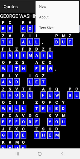 Quote Cryptograms Screen 2