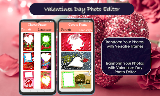 Android application Valentine's Day Photo Editor screenshort