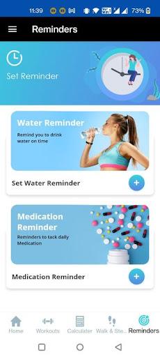 Android application Swp Fitness App screenshort