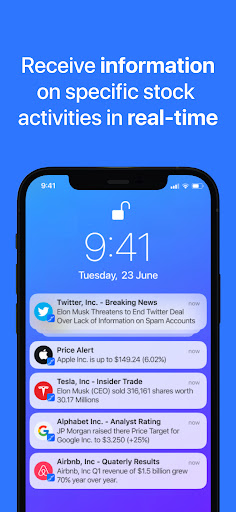 Android application Stocklet: Realtime Stock Alert screenshort