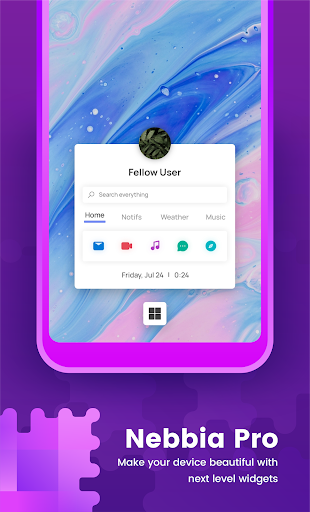 Android application Nebbia Pro for KWGT screenshort