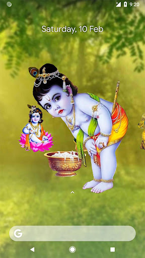 Android application 4D Little Krishna Wallpaper screenshort