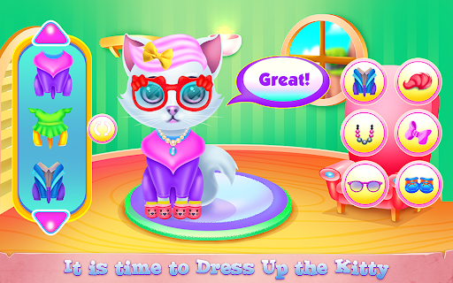 Cute Kitty Caring and Dressup Screen 3
