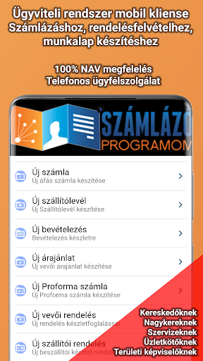 Android application Számlázó Programom Ügyvitel screenshort