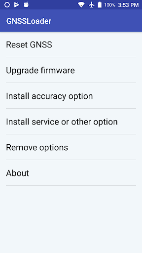 Android application GNSS Loader screenshort