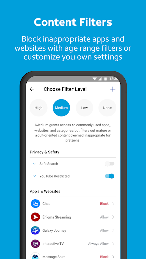 AT&T Secure Family® parent app Screen 3