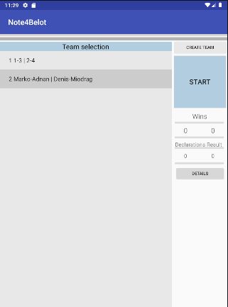 Android application Note4Belot screenshort