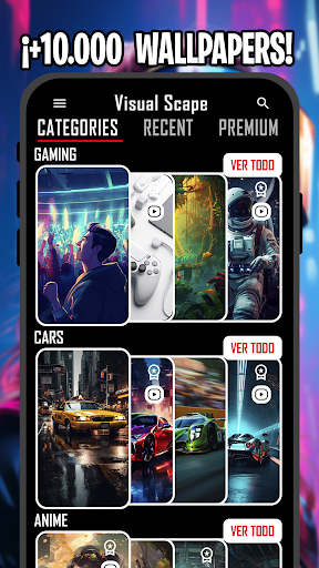 Android application Visual Scape Wallpapers screenshort