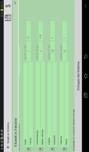 Reduced systems for  betting