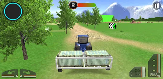 Real Tractor Farm Field 3D