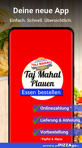 Android application Pizzeria Taj Mahal Plauen screenshort
