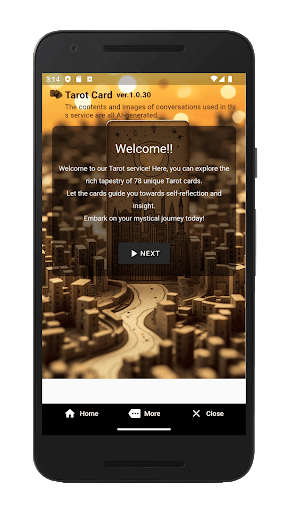 Android application m4tarot : AI, tarot, 타로 screenshort
