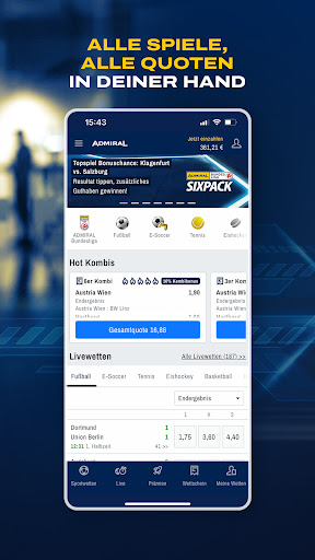 ADMIRAL Sportwetten Screen 2