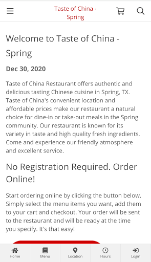 Taste of China - Spring Order Screen 3