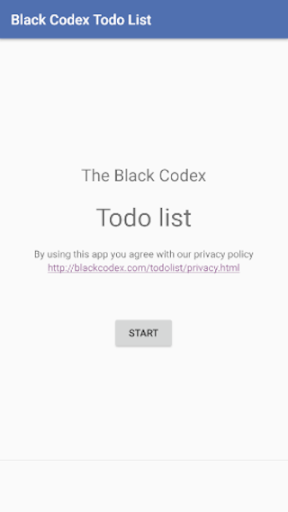 Android application Black Codex: Todo List screenshort