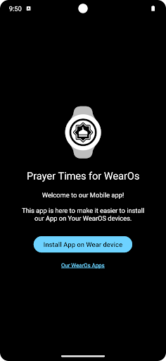 Android application Prayer Times for Wear OS screenshort