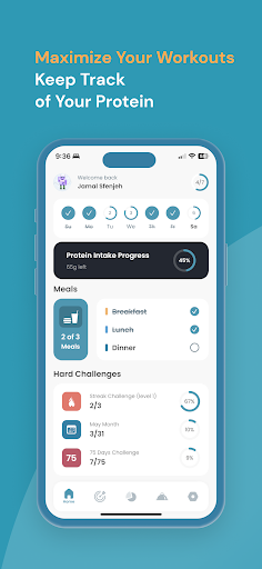 Android application Protein Tracker Pro screenshort