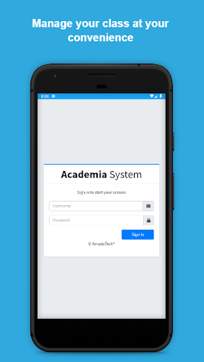 Android application Academia Client screenshort