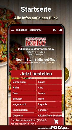Indisches Restaurant Bombay Me Screen 2