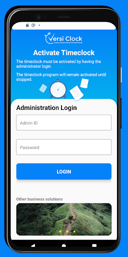 Android application VersiClock Admin screenshort