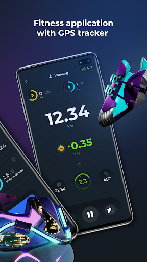 AMAZY Move2Earn Fitness App Screen 2