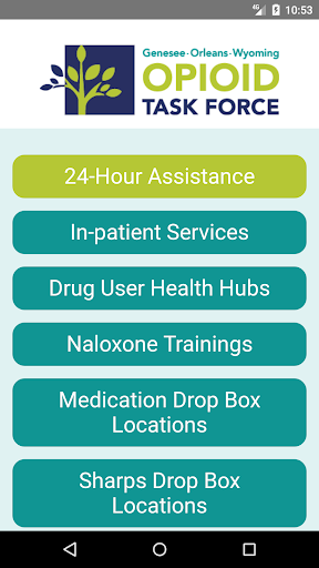 Android application GOW Opioid Linkage to Care screenshort