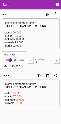 Sunt - Edit harga reseller Screen 2