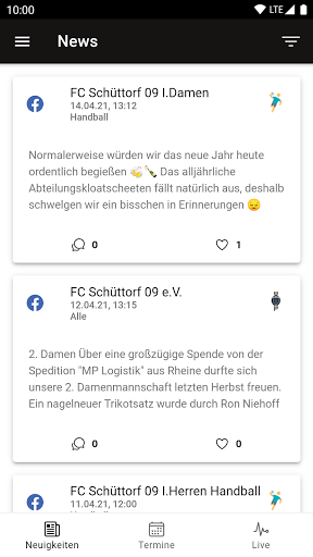Android application FC Schüttorf 09 e.V. screenshort