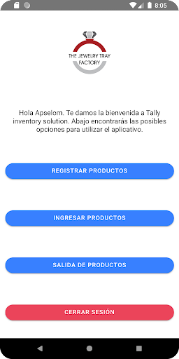 Android application Tally inventory solution screenshort