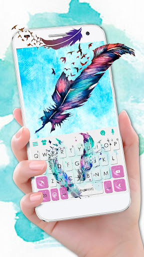 Android application Dreamy Feathers Keyboard Theme screenshort