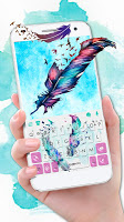 screenshot of Dreamy Feathers Keyboard Theme