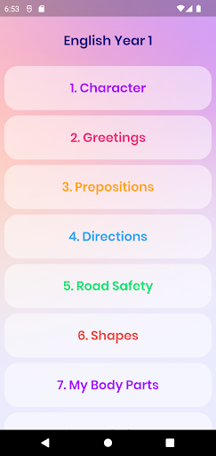 Android application iLMOO English Year 1 screenshort